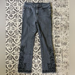 Free People jeans with embroidery